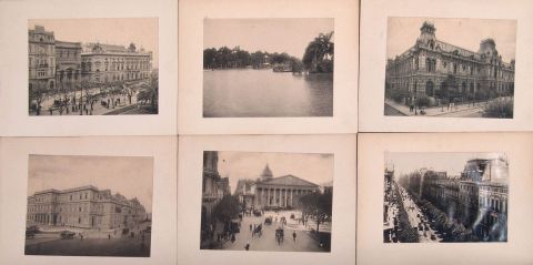 Fotos de prensa: un indio Huarpe y siete sobrevistas de Bs.As. Editorial Ramn Sopena, Barcelona. Circa 1940.