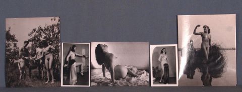 Fotos de desnudos (1960). Tres fotos grandes con sello Nick. 4 Fotos de estudio y 10 pequeas con diferentes modelos