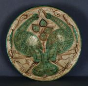 Plato ceramica con aves, espeaol