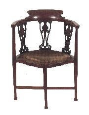 Sillon estilo ingls, tapizado a bastones