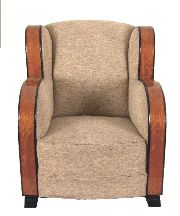 Pzs. Juego de sala, estilo Art Deco, Sof y 2 sillones.