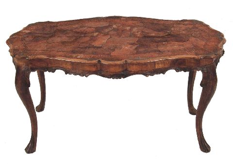 Mesa baja Rococo, oval