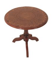 Mesa circular italiana c/ marqueteria