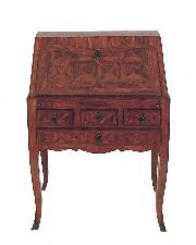 Secretaire estilo Luis XV con marquetera
