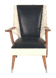 Sillones diseo aos 60 tapizado blanco y negro