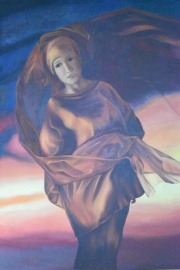 Jimenez, Teresa. Recuedro de mi Madre, leo 1986. 89 x 116 cm.