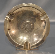 Cenicero de plata con moneda peruana. Dimetro: 17 cm. Peso: 225 gr.