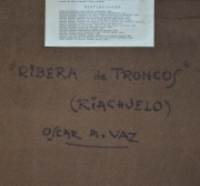 Vaz, Oscar 'Ribera de Troncos (RIACHUELO)', óleo
