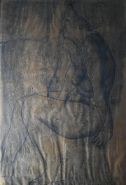 Dalla. Figura de Mujer, tcnica mixta de 87 x 59 cm.