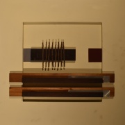 Annimo, Collages, dos cuadros Composicin, miden: 59 x 59 cm.