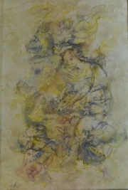 Gigli,  Lorenzo. Maternidad, tcnica mixta de 74 x 51 cm.  Casa Veltri.