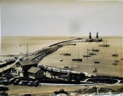 Mar del Plata. Fotografa de gran tamao, YACHT Y PUERTO, ao 1932, mide 24 x 18 cm.