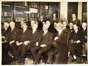 CLUB DE PESCA MAR DEL PLATA, fotografa de gran tamao: REUNIN DE LA COMISIN DIRECTIVA EN EL DIARIO LA RAZN, ao 1928