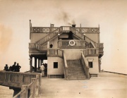 MAR DEL PLATA, fotografa de gran tamao: LOCAL DEL CLUB DE PESCA, tomada por BAY BAUDOIN, circa 1927, mide: 24 x 18 cm.