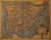 Mapa de Espaa. Grabado en colores. 40 x 51 cm.