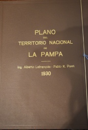 Plano del Territorio Nac. de La Pampa de Ing. A. Lefrancois, P. Porri, Ao 1930 Catastral con los nombres de los
