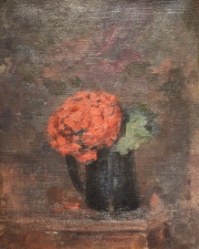 E. De la Crcova, Vaso con Flores, leo, 40 x 33 cm.