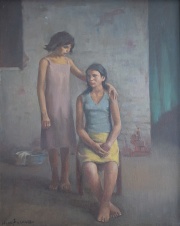 Fernandez Navarro. Las Amigas. leo de 50 x 40 cm