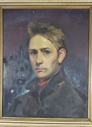 Retrato de caballero, leo firmado Luis G.Cerrudo. 48 x 39 cm.