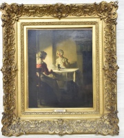 Joseph Bail, Bretonas en la mesa, leo sobre tela.