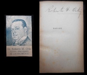 Dos Piezas. ROBERTO M. ORTIZ, Dr. Libro firmado y postal de su campaa electoral, ao 1937. total 2 piezas.