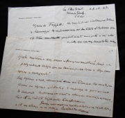Dos Cartas. ENRIQUE MOSCONI, Gral. carta olgrafa y firmada, del gran pionero de la exploracin y explotacin petrolera