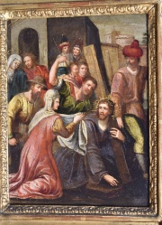 Jesus y la Vernica, leo sobre cobre annimo. Mide 16,5 x 13,4cm