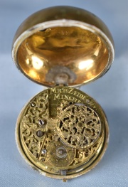 Reloj de bolsillo Alemn, Mich Zeidlma... Minchen. Con chatelaine. Deterioros (559).