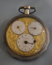 Reloj de Bolsillo, Girardier Lain, con dial de da, fecha y hora. Desperfectos. (543)