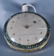 Reloj de Bolsillo Burival a Geneve, con figura femenina en esmalte. Averas y faltantes. (547).