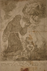 San Benito de Palermo, antiguo grabado de Buenos Aires. Desperfectos. Ao 1783.