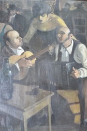 Mazzone, Domingo 'Cantando en el Bar', leo 65 x 50 cm