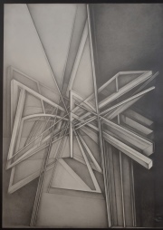Aberastury, Abstracto, (Dos Momentos), dibujo. Ao 92. 63 x 44 cm.