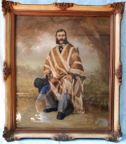 El Estanciero, leo, circa 1890. Mide: 58 x 49 cm.