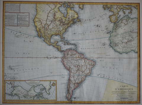 Mapa 'Carte d' Amrique Divise en ses Principaux Etats Dresse pour l' instruction et sur les dernires Observations As