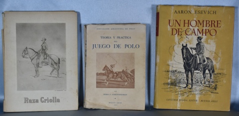 Tres Volmenes Juego de Polo; Raza Criolla y Hombre de Campo.