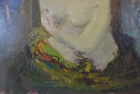 Soldi, Ral, Desnudo, leo de 55 x 56 cm. Colecc. Domingo E. Minetti.
