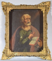 San Pedro, leo sobre cobre. Mide: 24 x 19 cm.