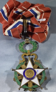 PRAEMIUM MERITI 1939 HONOR ET GLORIA, condecoracin Paraguaya de bronce y esmalte. -H-