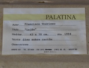 Francisco Travieso 'LUJAN', leo de 43 x 70 cm. Cachet de Galera Palatina al dorso.