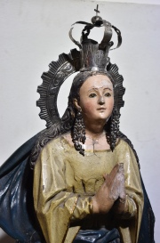 Virgen Inmaculada, Espaola, aros posteriores. Alto total: 90 cm.. Ex. Coleccin GARCIA LAWSON- Ex. Colec. Alej
