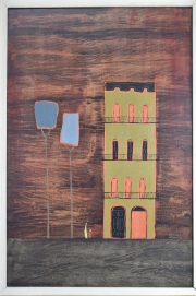 Martinez Ramseyer, LA CASA DE TRES PISOS, leo 60 x 40 cm. Ex coleccin EFRAIN PAESKY - EMA GARMENDIA