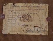 Mario D. Grandi, Figura, tmpera de 144 x 84 cm. Certificado de autenticidad al dorso.