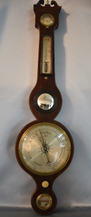 Barmetro termometro ingls. G.A.PASINI DORCHESTER, Alto: 98 cm