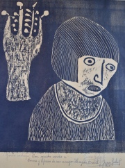 Grela, GORDA CACHAZA, grabado 8/25, desperfecto en papel. Mide 40 x 39 cm. coleccin EFRAIN PAESKY - EMA GARMENDIA.