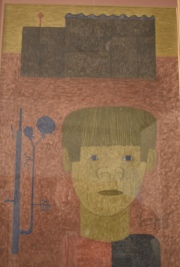 Juan Grela, Nio y Arbol, Mide: 46,5 x 32 cm. acuarela. Coleccin EFRAIN PAESKY - EMA GARMENDIA.