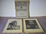 LOEUVRE DANTOINE BOURDELLE. Fascculos 1, 2 y 3. Impreso por Crete, Pars. Mide: 38 x 28 cm. Averas.