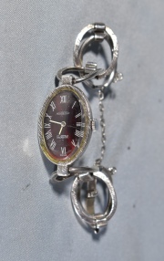 Reloj de plata Suizo, Aureole, con cristal biselado. funcionando. Peso total: 35 gr.