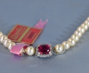 Collar de perlas Majorica 8mm x 60 cm. broche plata 925 con certificado 822678 en estuche original.