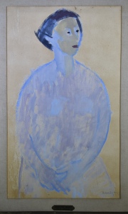 Roberto Rossi, Mujer. Témpera, 59 x 34 cm.